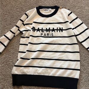 Balmain Paris knit striped sweater size small
